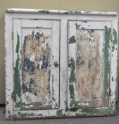 A painted pine cupboard,