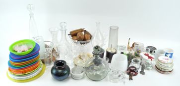 A mixed collection of china glass and other items,