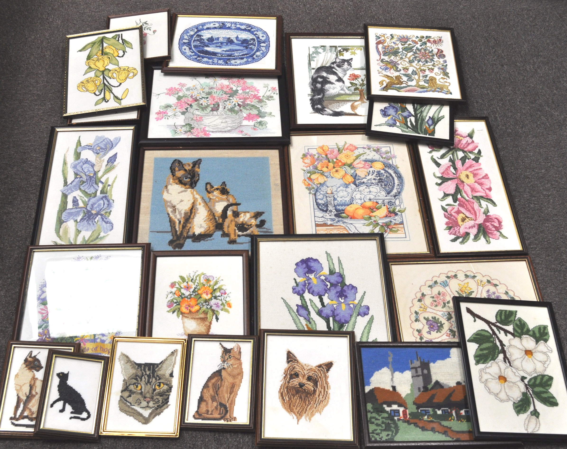 A group of framed embroideries and other items - Image 3 of 3