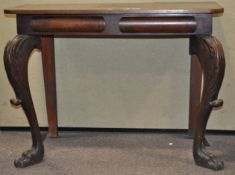 A mahogany console table