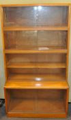 A mahogany stacking bookcases with glazed doors