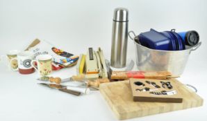 Assorted kitchenalia, to include a thermos flask,