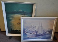 Two framed retro prints