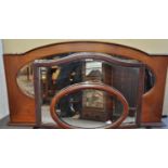 Three mahogany wall mirrors