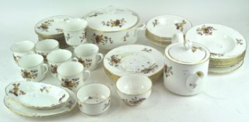 A Royal Worcester part dinner service pattern together with matching tea pot and six mugs