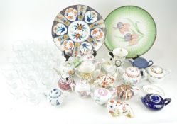 A selection of glass to include ceramics