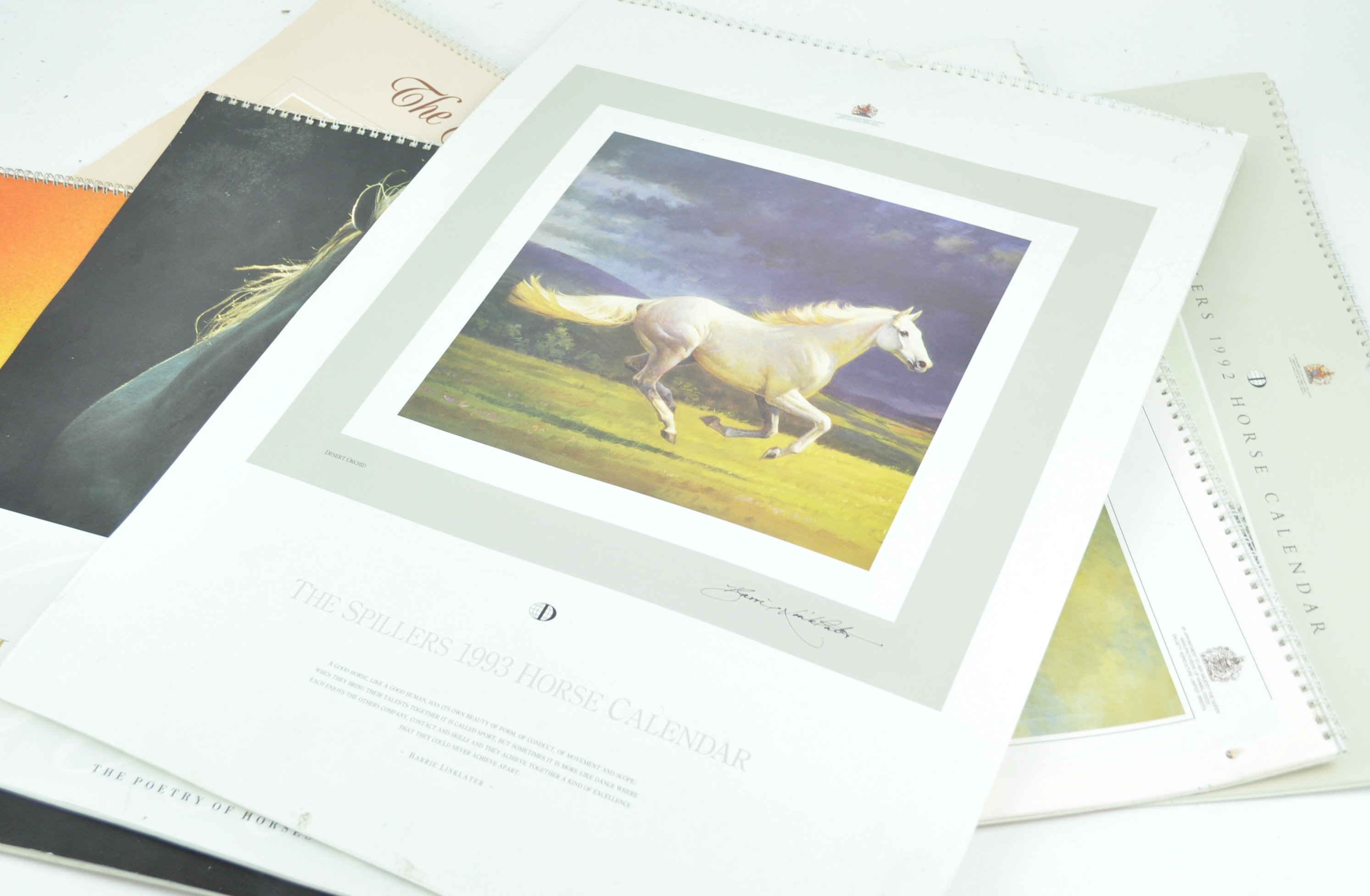 A group of six period Spillers horse calendars for 1985, 1986, 1989, 1990, - Image 3 of 4