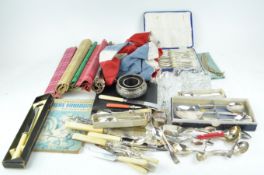 A quantity of silver plate and other items,