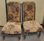 A pair of Victorian chairs