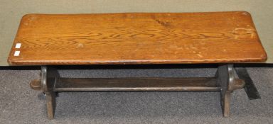 An Oak bench 33h x 94w