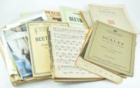 A selection of books on music