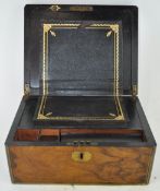 A victorian brass mounted writing slope