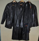 Three leather coats and another