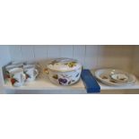 A Royal Worcester 'Evesham' casserole dish and other items