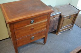 A chest of drawers,
