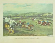 After Hunt after Turner, 'Vale of Aylesbury Steeple Chase', coloured prints, set of four,