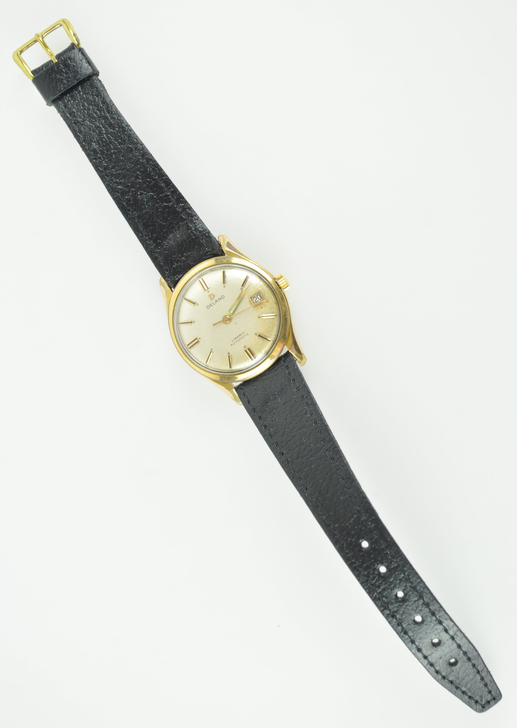 A gold plated wristwatch. Manual wind movement. - Image 3 of 3