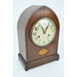 An Edwardian lancet shaped mantel clock,