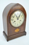 An Edwardian lancet shaped mantel clock,