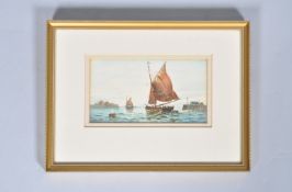 Henry Harding Bingley (1877-1972), Cornish fishing boats going out to sea, watercolour,