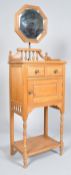 A 19th century mahogany washstand with adjustable mirror with two drawers