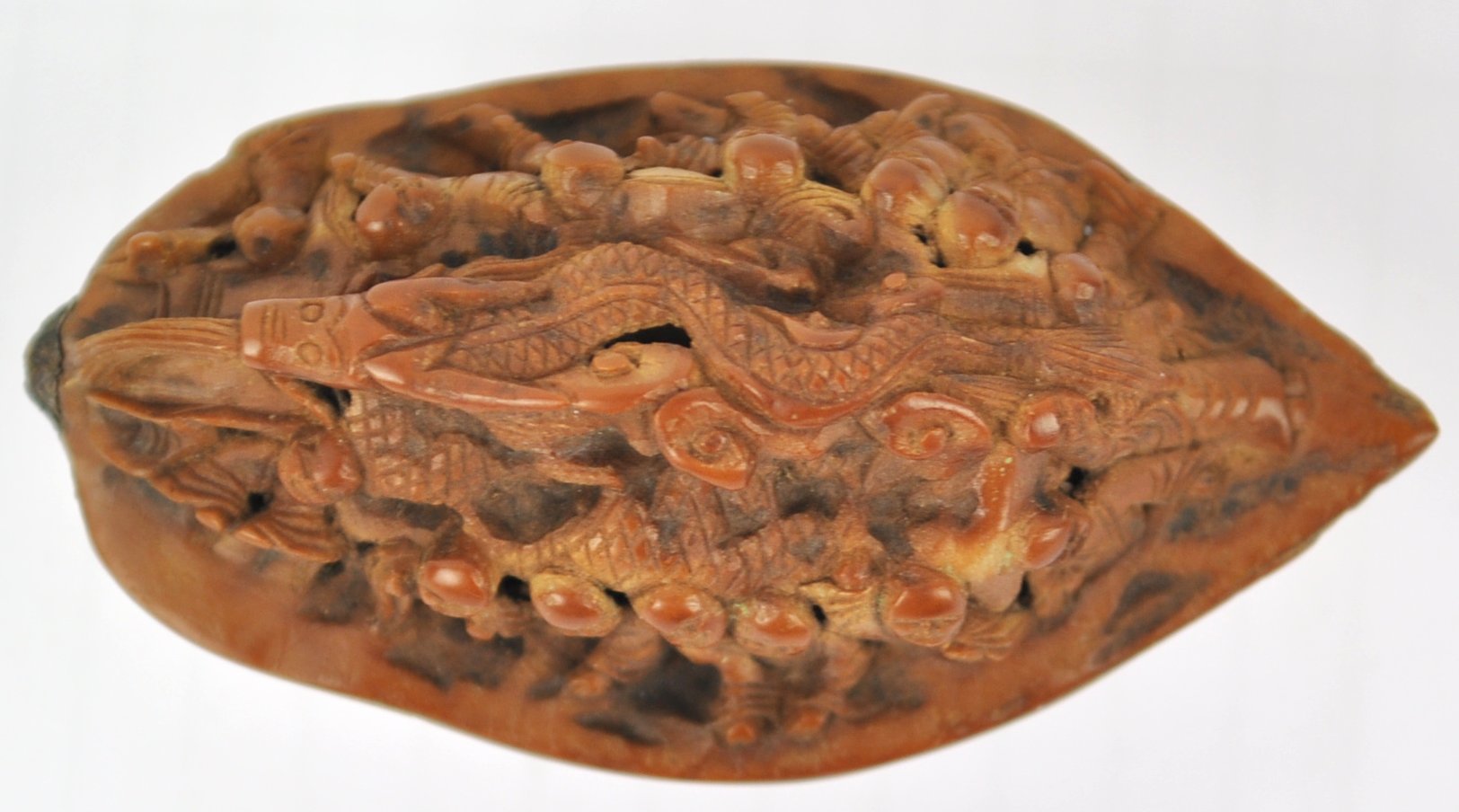 A 19th century Chinese carved peach stone, - Image 3 of 3