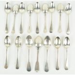A group of twelve silver Old English pattern teaspoons, Sheffield 1901, 13cm long,