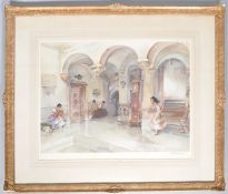 William Russell Flint, The Merry Manosque, coloured print, signed lower right,