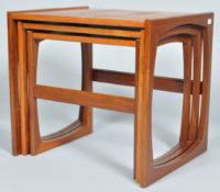 A Victor B Wilkins G Plan Quadrille 1960's a retro vintage teak wood nest of three tables,