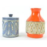 Two 1970's Italian retro pottery items to include;