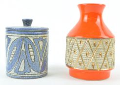 Two 1970's Italian retro pottery items to include;