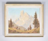 P Mazer, Pistler Kogel, Dolomites, oil on canvas, signed lower right,