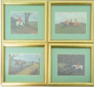 Callender Goldsmith (fl 1880-1910), Three Hunting Scenes and a Racing Scene, set of four,