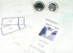 A Concorde folder containing a souvenir brochure and ephemera