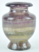 A blue John baluster shaped vase,