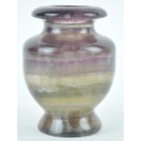 A blue John baluster shaped vase,