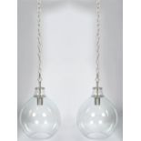 John Lewis - Selsey Pendant - A matching pair of contemporary pendant ceiling light fixtures