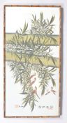 20th century Chinese school, Bamboo, oil on canvas, 46cm x 91.5cm