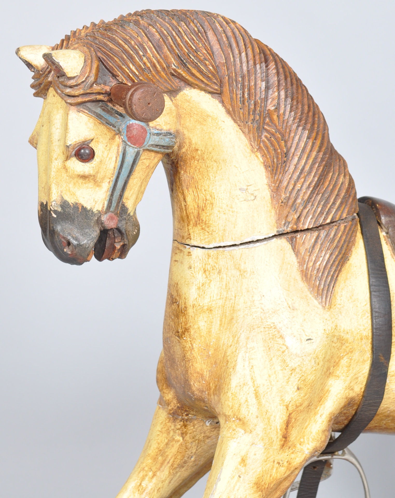 A 20th century carved rocking horse. - Image 2 of 3