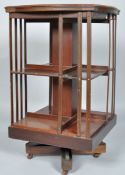 An early 20th century revolving bookcase,