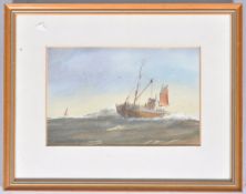 Dennis John Hanceri (1928-2011), A Fowey fishing boat trawling, watercolour,