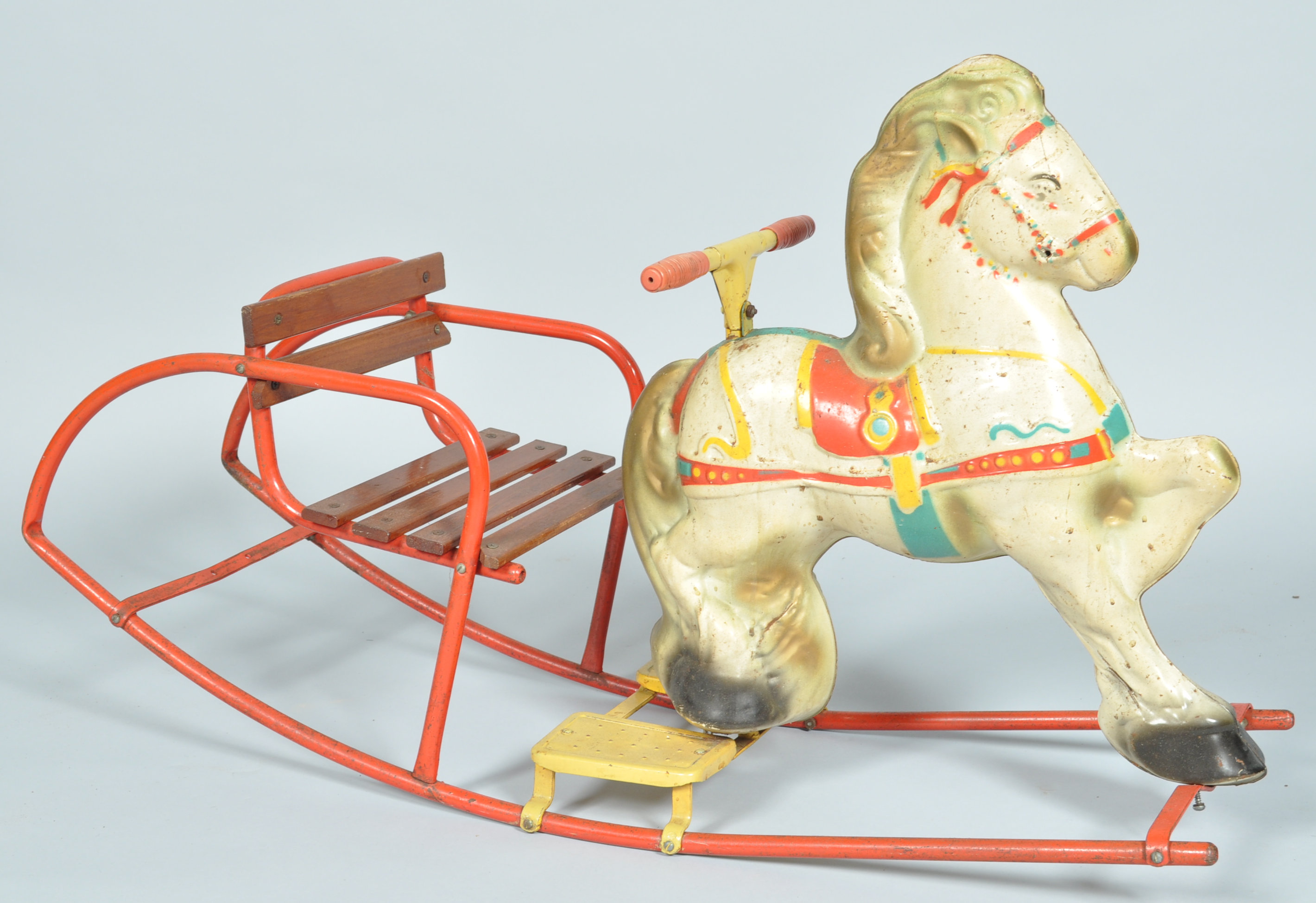 A 1950's retro vintage children's Mobo rocking horse.