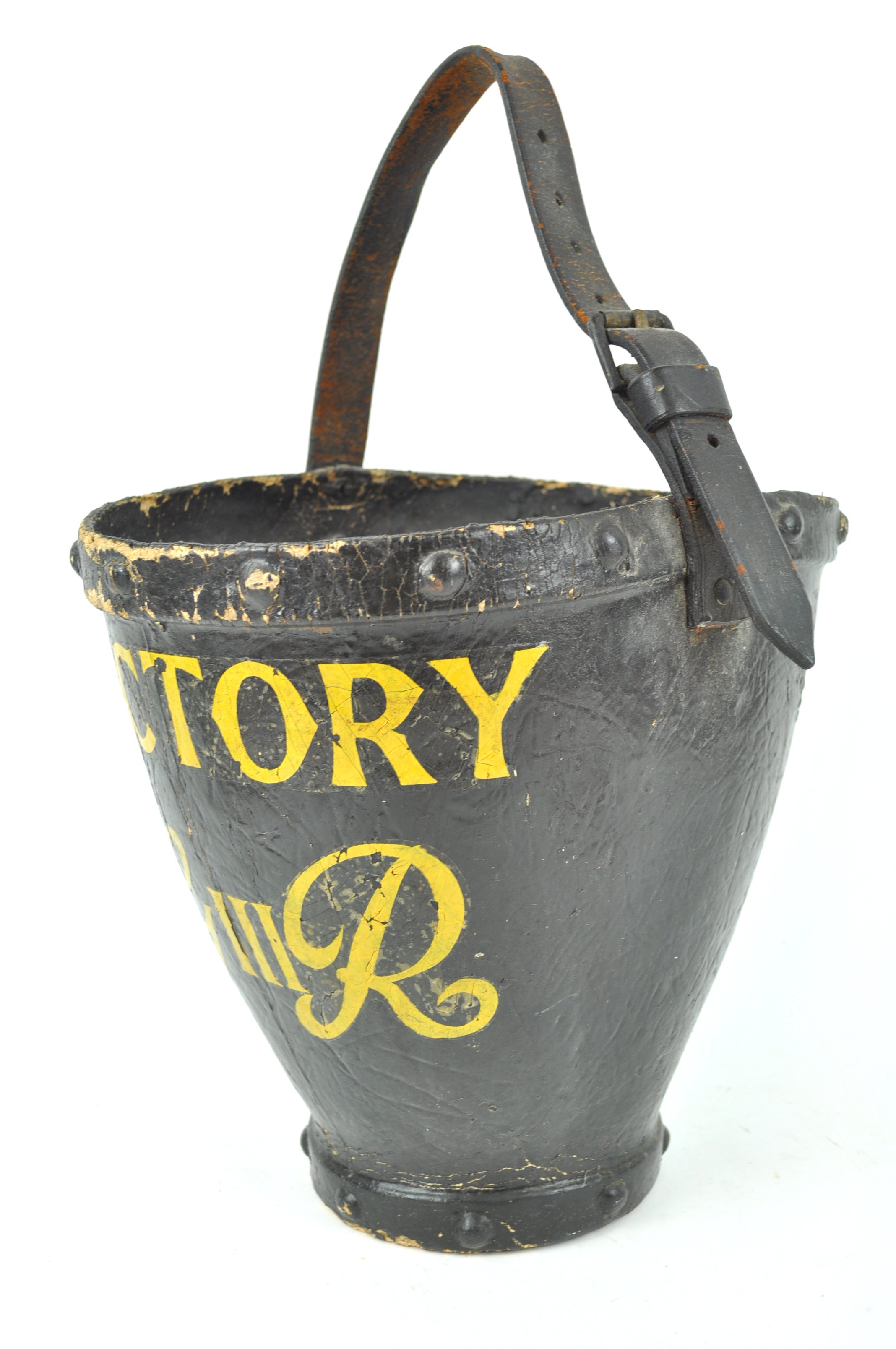 A composite form fire bucket, finished in black and marked Victory G III R, - Image 2 of 3