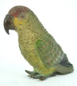 Attributed to Franz Bergman, a cold painted bronze parrot.