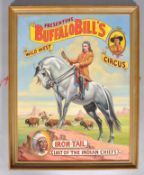 A contemporary retro vintage style acrylic on canvas painting of a Circus advertising poster being