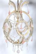 An early 20th century Murano glass hanging chandelier,