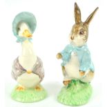 Two Beswick Beatrix Potter figures of Peter Rabbit and Jemima Puddleduck,
