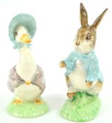 Two Beswick Beatrix Potter figures of Peter Rabbit and Jemima Puddleduck,