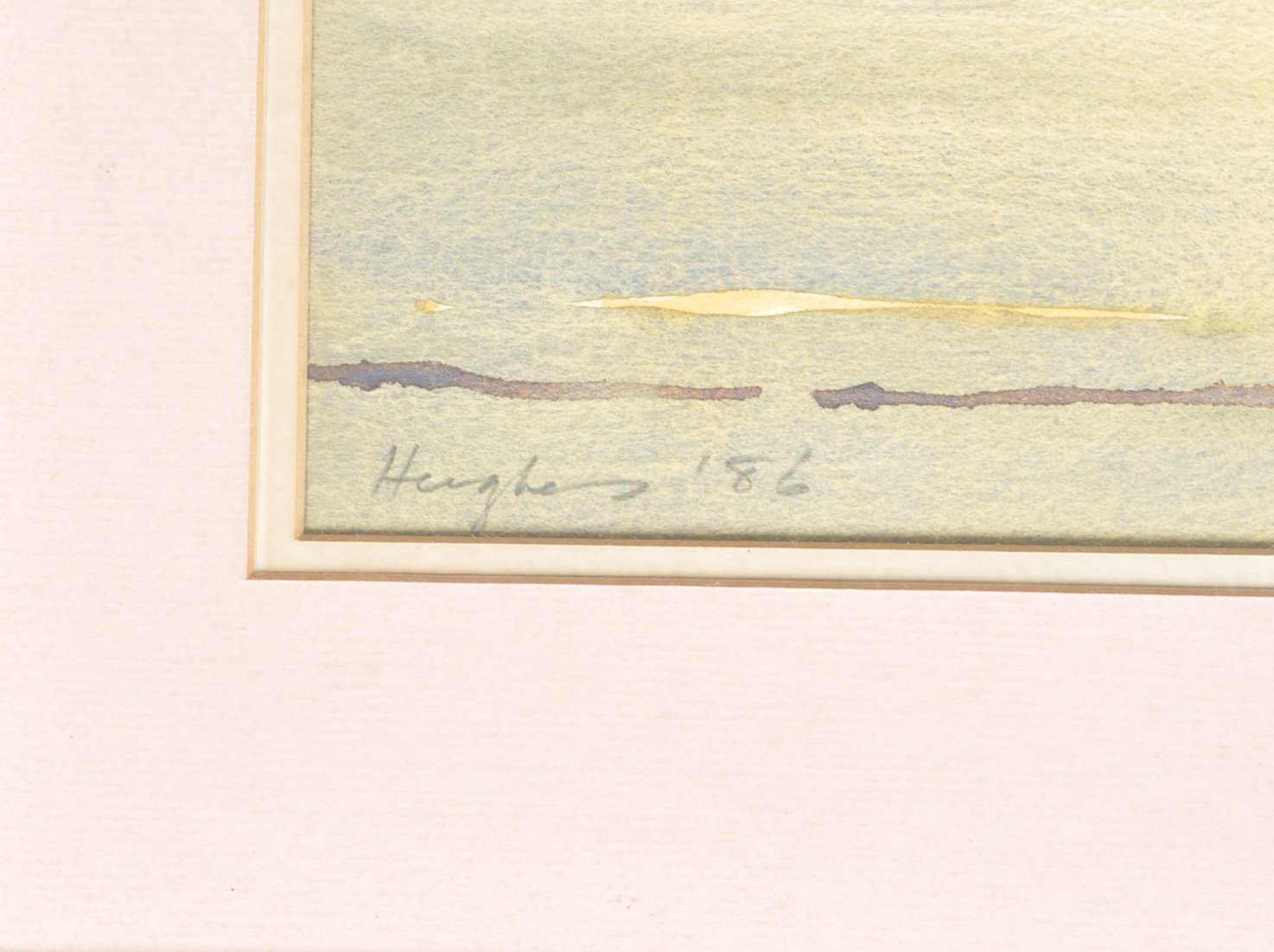 Hughes, Landscape, watercolour, signed and dated 86 lower left, - Image 2 of 2