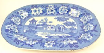 A 19th century pottery meat plate,